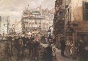 Adolph von Menzel A Paris Day (mk09) Spain oil painting reproduction